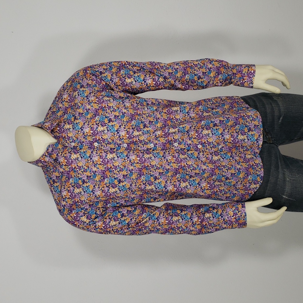 KURT RIVER KELSEY SPREAD SHIRT FLORAL SLIM FIT LONG SLEEVE SHIRT MEN'S L